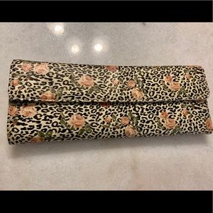 NEW Leopard Print with roses Aldo clutch